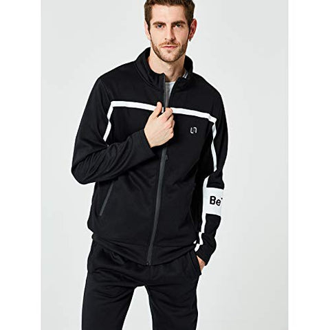 Image of MANTORS Men's Full Zip Tracksuit Set Casual Jogging Athletic Sweat Suits 29Gray M