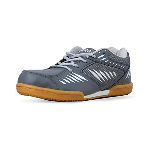 Image of FEROC Men's Yellow, Grey Badminton Shoes - 8
