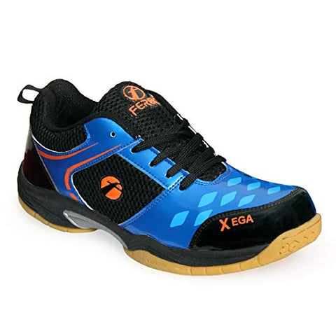Image of FEROC PCOCK Blue Black Gel Series Badminton Shoes Free Heel Gel