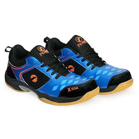 Image of FEROC PCOCK Blue Black Gel Series Badminton Shoes Free Heel Gel