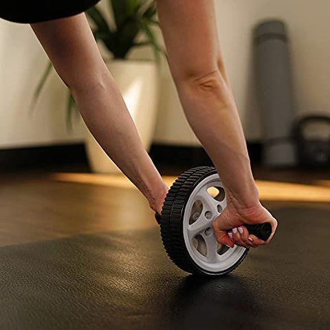 Image of OJS Abs Roller For Abs Exercise Equipment With Knee Mat For Men & Women Abs Wheel For Home Gym, Workouts And Exercise - Belly Fat Burner For Women And Men