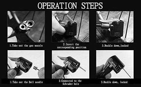 Image of gs GREATERSCAP Portable Mini Bike Pump/Cycle Pump Foot Activated with Pressure Gauge Floor Bicycle Pump & Cycle Pump Bicycle Tire Pump for Road and Mountain Bikes Mat for Kitchen