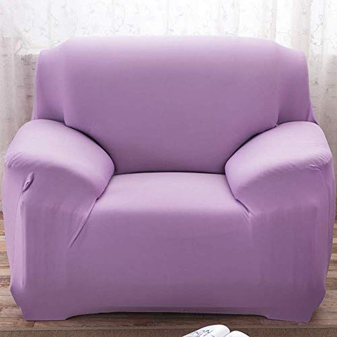 Image of House of Quirk Universal Sofa Cover Big Elasticity Cover for Couch Flexible Stretch Sofa Slipcover (Lilac, Single Seater 90-145 cm)