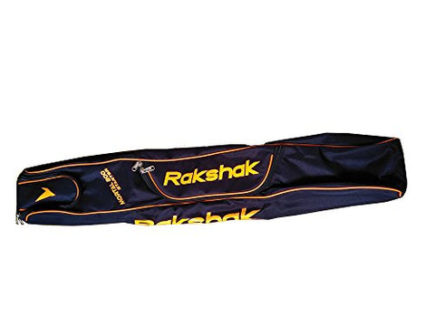 Image of RAKSHAK Mortal 200 Starter Hockey Stick Bag (Black, Orange Mixer, Full Size)