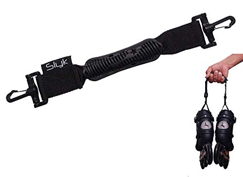 Slyk Sterling Adjustable Inline Skates 100 mm 3 - Polyurethane Speedy Wheels Tri-Skate with ABEC-11 Bearings + Carrier Buckle Hook Strap