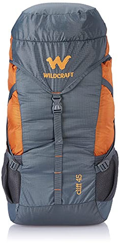 Image of Wildcraft 45 Ltrs Grey and Orange Rucksack (8903338073864), Large