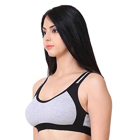Image of new blue eyes Non Padded Cotton Gym Wear Daily Workout Sports Bra for Girls Pack of 3 (32)