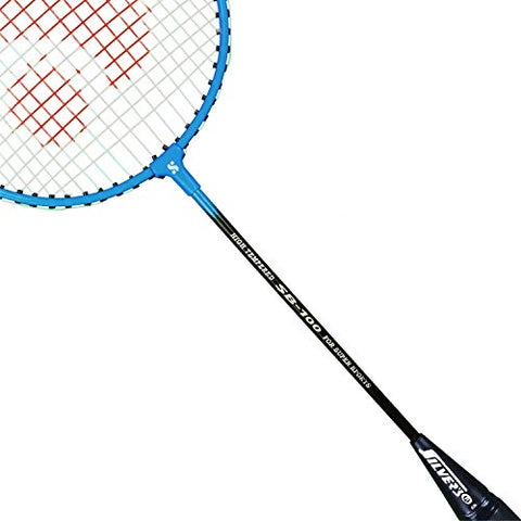 Image of Silver's SB-100 Combo-2 (2 B/Badminton Rackets with 1 Full Cover + 2 Pcs Plastic Shuttle) Green-Blue, Steel