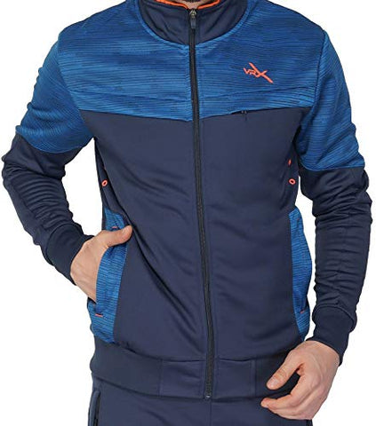 Image of Vector X Navy Chevron Mens Lightweight Sports Track Suit (Navy)