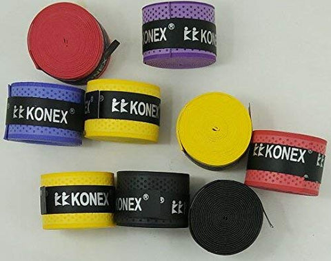 Image of Stunner Anti-Slip Badminton Grip Tennis/Squash Racquet Grip.(Assorted) konex (Pack of 2)