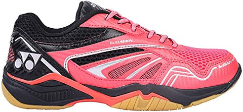 Image of Yonex C-Ace Coral Red and Black Non Marking Light Badminton Shoes (9 UK)