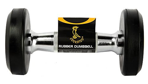Image of Cockatoo Rubber Coated Professional Round Dumbbells (Pack of Two) ; Round Dumbbells (10 Kg Set)