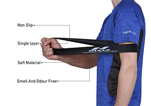 Image of Nivia Lateral Resistance Band and Tubes 2.0 (Pack of 2, Black Level-4)
