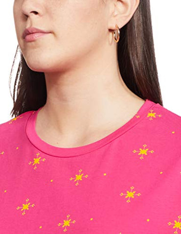 Image of Amazon Brand - Myx Women's Loose T-Shirt (PAG 103_Mustard and Rasperry XXX-Large)