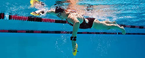 Image of Finis 1.05.026 Bolster Paddles, One Size (Yellow/Black)