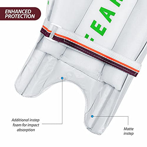 Image of DSC Intense Polyester Attitude Cricket Batting Leg Guard Boy's Right, White