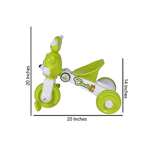 Image of Fun Ride Charlie Cat Foldable Tricycles with Music and Lights for Boys and Girls of 2-4 Years (Green, Weight Upto 18 Kg)