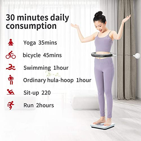 Image of PROIRON Smart Hula Hoops Fitness for Adults, Weighted Exercise Hula Hoop with Counter and Ball, Great for Men, Women, Beginner, Never Falling, Adjustable Size and Weight