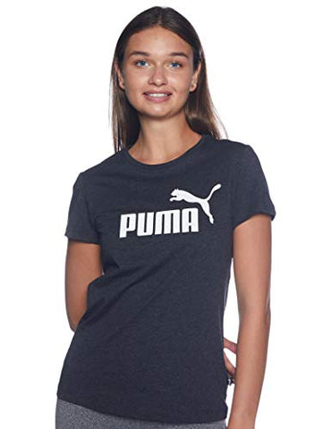 Image of Puma Women's Printed Regular Tee (58677407_Dark Gray Heather XS UK)