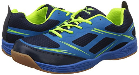 Image of Nivia Super Court Badminton ShoeS (Navyblue/Lime, 12)