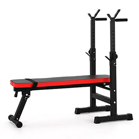 Image of KOBO ADJUSTABLE HOME GYM WEIGHT BENCH PRESS EXERCISE EQUIPMENT SEAT SQUAT STAND DIP
