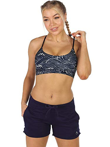Image of icyzone Workout Sports Bras for Women - Running Fitness Exercise Yoga Bra, Athletic Activewear Tops (S, Spindrift)