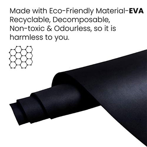 Image of STAG YOGA MANTRA PLAIN BLACK SILVER MAT WITH BAG