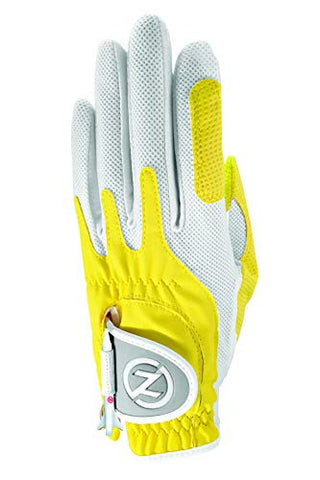 Image of Zero Friction Women's Universal Fit Golf Glove, Yellow, Left Hand, One Size