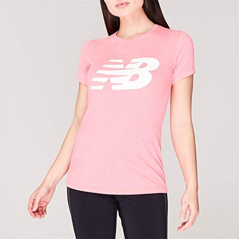 Image of New Balance Womens Logo Graphic QT T Shirt Pink S