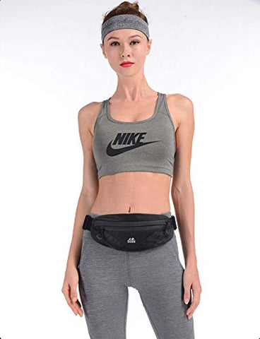 Image of Fanny Packs for Men & Women Cute, Running Belt Waist Pack Bag for with Adjustable Strap Travel Sports - Black