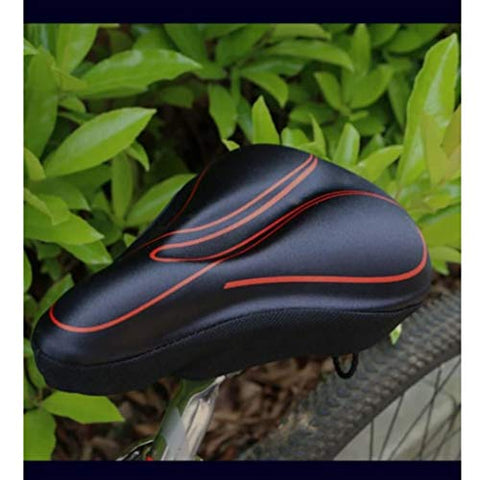 Image of FASTPED ® Nylon Soft Black Bicycle Silicone Gel Saddle Seat ( Red)