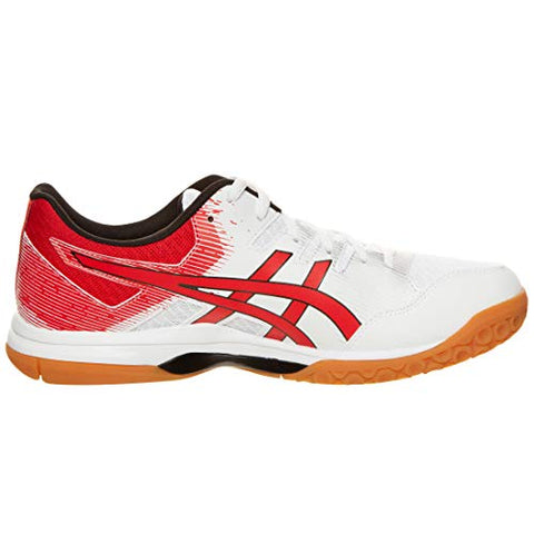 Image of ASICS Men's Gel-Rocket 9 White/Classic Red Badminton Shoes-11 UK (46.5 EU) (12 US) (1071A030)