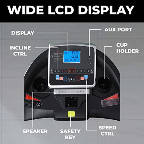 Image of Durafit - Sturdy, Stable and Strong Panther Multifunction | 5.5 HP Peak DC Motorized Foldable Treadmill | Auto incline | Home purpose | Max Speed 18 Km/Hr | Max User Weight 130 Kg | Black