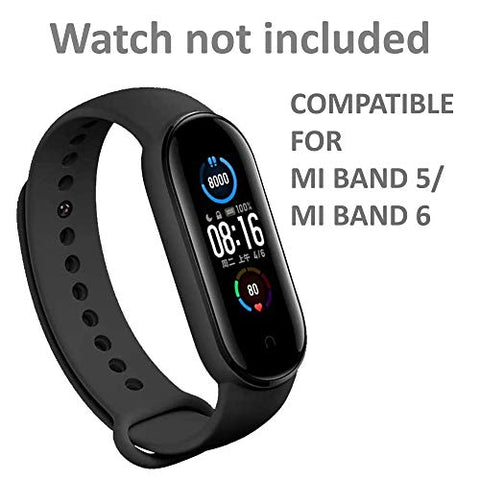 Image of CROSSVOLT Adjustable Xiaomi Mi Band 5 & Mi Band 6 Watch Silicone Strap Band Bracelet - (Set 5)