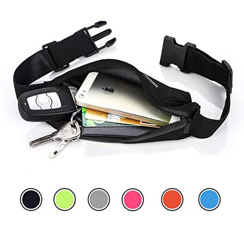 Image of GothicBride Running Belt Waterproof Pocket Belt Waist Pack Pouch with 1 Expandable Pockets for 6.5 inches Phone(iPhone XR XS MAX 8 Plus), Cards, Money, Sports,Travel, Spy, Hiking (Orange)