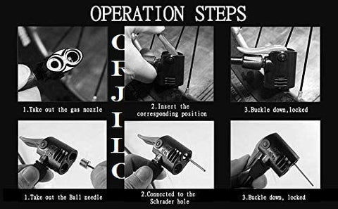 Image of ORJILO Portable Mini Bike Pump/Cycle Foot Pump Foot Activated with Pressure Gauge Floor Bicycle Bikes Pump & Cycle Pump Bicycle Tire Pump for Road