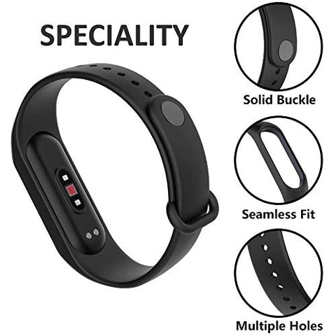 Image of CROSSVOLT Adjustable Xiaomi Mi Band 5 & Mi Band 6 Watch Silicone Strap Band Bracelet - (Set 5)