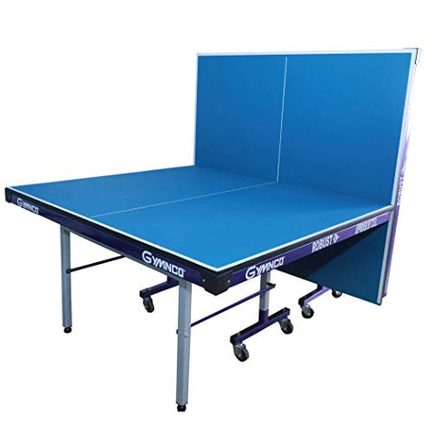Image of Gymnco Robust Iron Tech Table Tennis Table with 75 MM Wheel (Top 25 mm Laminated Compressed & Free TT Table Cover + 2 TT Racket & Balls)