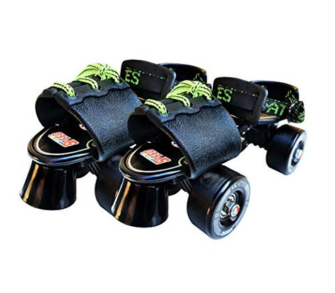 Image of Jaspo Tenacity Adjustable Senior Roller Skates Suitable for Age Group 6 to 14 Years (Black)
