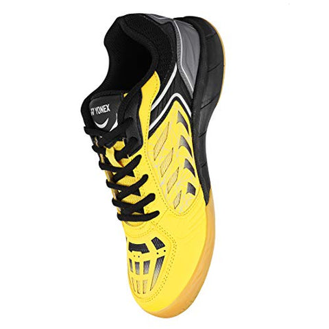 Image of YONEX Court Ace Matrix III Non-Marking Yellow, Black Badminton Shoes - 8 UK