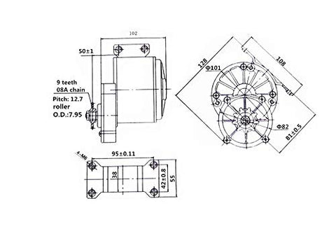 Image of Xcluma My1016Z2 24V 250W Electric Motor For E-Bike, Electric Tricycle ,Diy Ebike Project(Silver)
