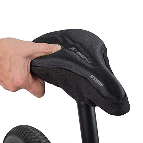 Image of Btwin 500 Saddle Cover Memoryfoam - Size L - Black