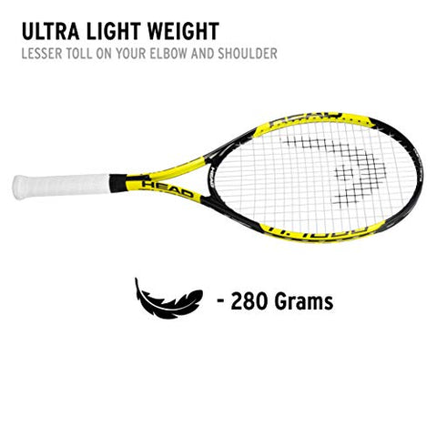 Image of HEAD Titanium 1000 Tennis Racquet, Black/Yellow