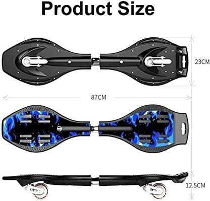 Image of EONWISE Highly Flexible Heavy Duty Cruiser Board LED Flash Lights PU 80mm Wheels, 30 X 9 Inch (Yellow)