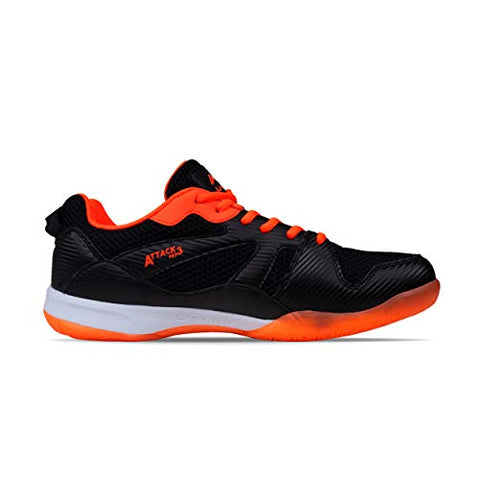 Image of Li-Ning Attack Pro III Badminton Shoes (Black/Orange) UK 2