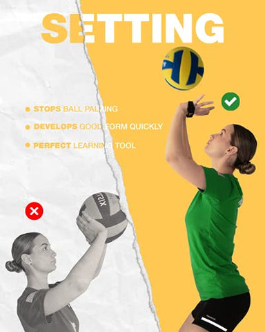 Image of Regius Volleyball Training Equipment 3.0 - Premium Solo Trainer, Perfect for Beginners Practicing Serving, Setting and Spiking, Great Gift Idea - Yellow