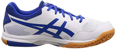 Image of ASICS Men Gel-Rocket 8 White/Illusion Blue Badminton Shoes-6 UK/India (40 EU) (7 US) (B706Y.124)