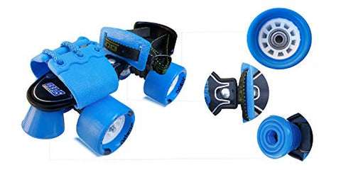 Image of Jaspo Marshal Blue Adjustable Roller Skates Combo (Skates + Helmet + Knee Guards + Bag) - for Age Group 6 to 14 Years