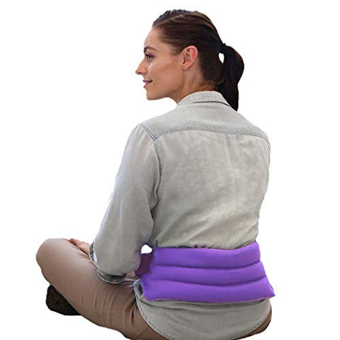 Image of My Heating Pad for Cramps and Lower Back with Full Body Strap | Perfect Microwave for Sore Muscles, Stress Relief, and Relaxation | American Made Hot Packs for Pain (Purple)