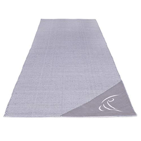 Image of Arka Veerbhadrasana Natural Cotton Yoga Exercise Mat for Men & Women.(Grey) Dimensions- 72 X 24 Inch,4 mm Thick